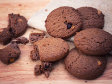 Biscoitos de aveia e chocolate