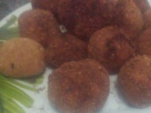 Bolinho de arroz com feijão (reaproveitamento)