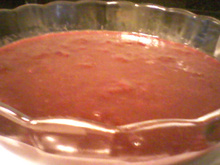 Calda de morango com vinho