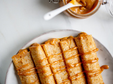 Panqueca com doce de leite