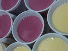 Mousse de gelatina de morango