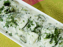 Salada de pepino ao creme