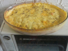 Torta de frango com batata palha