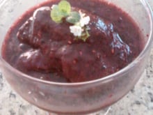 Frozzen de iogurte com framboesa e amora