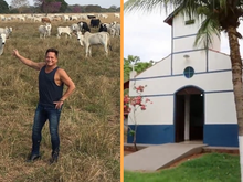 Fazenda de Leonardo em Jussara, no interior de Goiás, reúne criação de gado e peixes em milhares de hectares e se tornou um dos empreendimentos rurais mais conhecidos da região