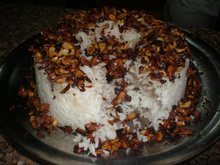 Arroz com mix de castanhas