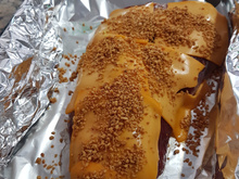 Maminha com alho frito e cheddar