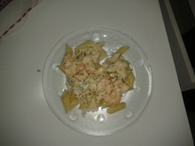 Macarrão ao molho de camarão