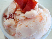 Sorvete de iogurte e goiabada cascão