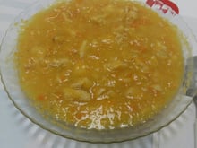 Caldo de mandioquinha com frango