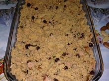 Farofa de Natal com frutas