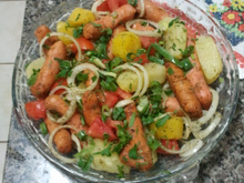 linguiça de frango ao forno