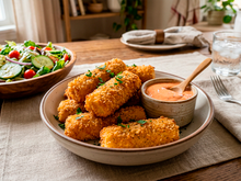 Esse palmito empanado na airfryer se tornou o meu petisco favorito, faço toda semana para acompanhar a salada e é muito fácil!