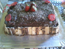 Bolo gelado de morango