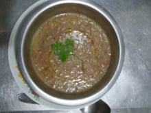 Creme de mandioca com carne seca