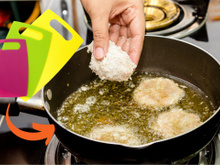 Com quantos anos você descobriu que essa parte da tábua de corte é a solução para sua fritura não espirrar?