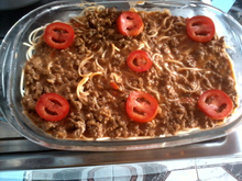 Macarronada com dois molhos