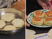 Esse pão recheado de frigideira leva só iogurte natural e farinha e fica pronto rapidinho