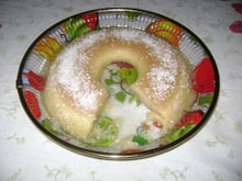 Pudim de pão no micro-ondas