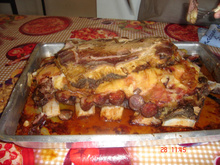 Costela gaúcha assada em forno de pizza