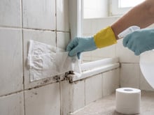 Sem esfregar: o método do papel higiênico para remover mofo do banheiro