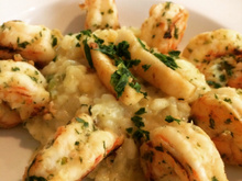 Risoto de limão siciliano com camarões