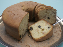 Bolo de maçã com passas