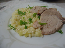 Risoto de alho poró