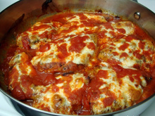 Coxa de frango à parmegiana