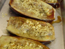 Barquinhos de berinjela