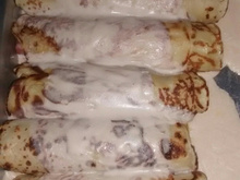 Panqueca de queijo com presunto