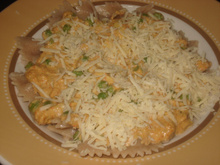 Macarrão cremoso com atum light