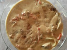 Peixe cavala ao molho branco