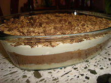 Pavê da Ana com chocolate e chantilly
