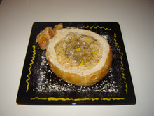 Sopa no pão italiano