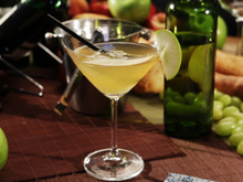 Vinho branco com maçã verde