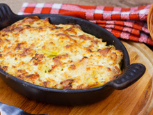 Adeus Chester: no Natal eu faço esse bacalhau gratinado divino e tudo mundo gosta, fica pronto em 10 minutos no forno