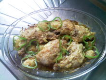 Coxa e sobrecoxa de frango assado