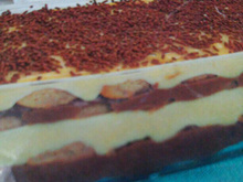 Pavê bicolor de brigadeiro