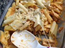 Penne com frango