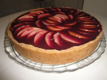 Torta com maçã com creme de uva