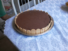 Torta mousse de limão com ganache