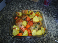 Frango assado com ervas