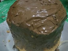 Panetone de chocolate com sorvete
