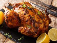 Frango assado recheado com farofa fácil