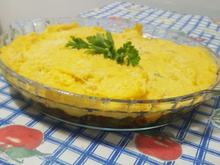 Escondidinho de carne seca com mandioquinha