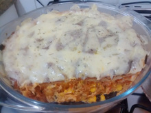 Massa de torta com sobras de arroz