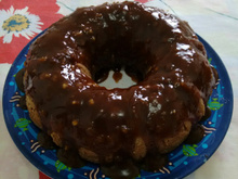 Bolo de café com chocolate