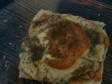 Mini pizza de pão de forma