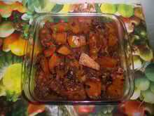 Frango com cebola queimada